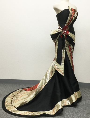 和柄マーメイドドレス - ウェディングドレス
